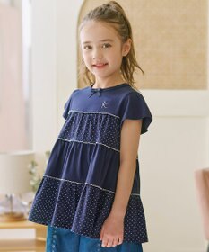 組曲 KIDS 【110-140㎝】 ドットティアードチュニック