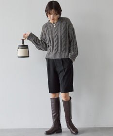 AMERICAN HOLIC 透かしケーブルニットプルオーバー