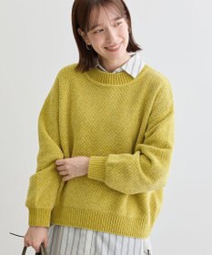 Green Parks ベロアモールモックネックニットプルオーバー