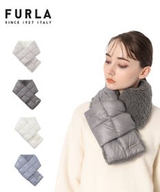MOONBAT FURLA 【リバーシブル】フェイクファー×ダウンマフラー ボア