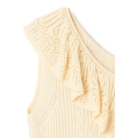 GRACE CONTINENTAL ミックスフリルニットトップ