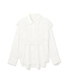 GRACE CONTINENTAL レイヤード刺繍シャツブラウス