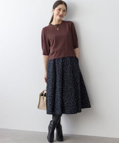 組曲 S フラワースパンコールプリント スカート