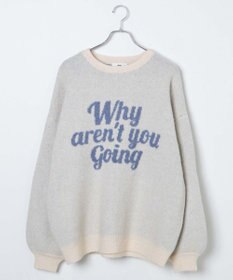 WEGO フラッフィーロゴジャガードニットプルオーバー