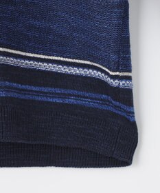 JOSEPH ABBOUD 【サスティナブル】スラブギマボーダー カーディガン