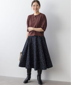 組曲 S フラワースパンコールプリント スカート