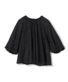 UNFILO エアリーヤーン ギャザーブラウス