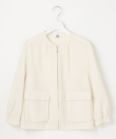 J.PRESS LADIES L 【WEB限定・洗える】ボイルドワッシャー ブルゾン