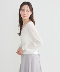 earth music&ecology シアーラメＶネックカーディガン