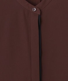 ICB L 【接触冷感・UVケア・速乾・洗える】BackSatinAmunzen バンドカラーブラウス