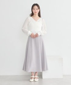 earth music&ecology シアーラメＶネックカーディガン