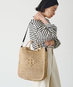 russet 《かごバッグ》インドラフィア2WAYトートバッグ(TI-368)