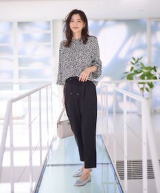 ANY 【ウエストゴム/ストレッチ/セットアップ可】イージィケアストレッチテーパードパンツ