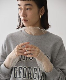 AMERICAN HOLIC ドットチュールハイネックプルオーバー