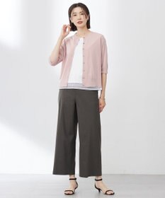 J.PRESS LADIES L 【人気のため追加・洗える】ノースリーブスムースジャージー レース カットソー