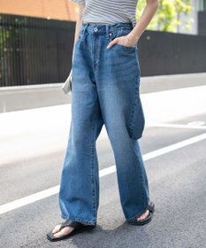 WEGO 【ユニセックス着用ITEM/SMLサイズ展開】デニムルーズフレアパンツ