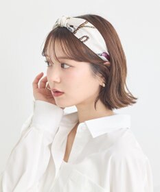 earth music&ecology スカーフ柄カチューシャ