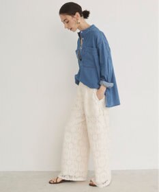 WEGO 【ANGIE VINTAGE】クロシェレースワイドイージーパンツ