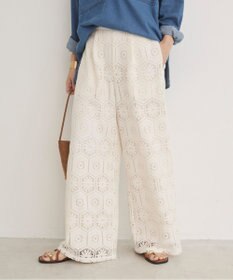 WEGO 【ANGIE VINTAGE】クロシェレースワイドイージーパンツ