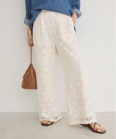 WEGO 【ANGIE VINTAGE】クロシェレースワイドイージーパンツ