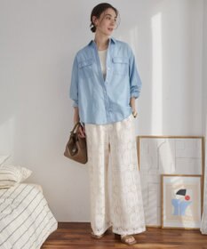 WEGO 【ANGIE VINTAGE】クロシェレースワイドイージーパンツ