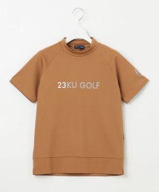 23区GOLF 【WOMEN】ロゴ 半袖モックネックシャツ