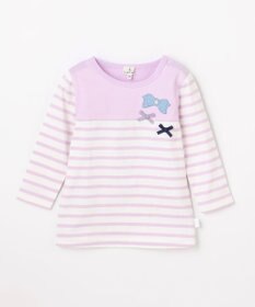 組曲 KIDS 【80-100㎝】 リボンボーダー Tシャツ
