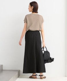 自由区 【XSサイズ～】リネンフリンジディテールフレンチスリーブ ニット