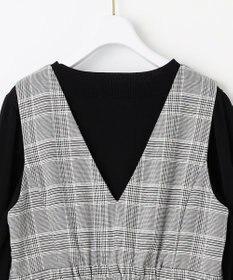 ANY SIS 【2SET】チェック ジャンパースカート× ニット