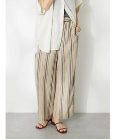 CRAFT STANDARD BOUTIQUE リネンレーヨンストライプイージーパンツ