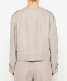 uncrave ヘリンボーン リネン ブルゾン（uncrave WHITE）