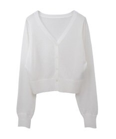 earth music&ecology シアーラメＶネックカーディガン