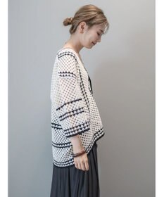 AMERICAN HOLIC クロシェ半袖カーディガン