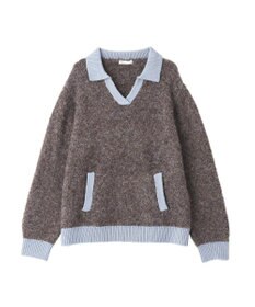 CRAFT STANDARD BOUTIQUE 配色Vネックニットプルオーバー
