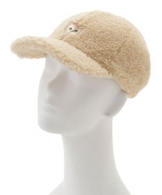 MOONBAT PAUL & JOE ACCESSOIRES ネコワッペン付ボアキャップ