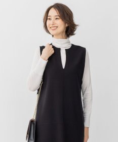 自由区 【XSサイズ～/洗える】ベアテレコ ボトルネック カットソー