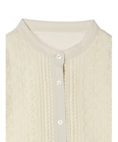 earth music&ecology フロントレースシフォンブラウス