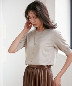 23区 【アンサンブル対応】サステナブルウール 半袖 ニット