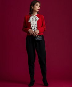 組曲 【組曲×setsuko sagittaire】AMOSSAニットタックパンツ