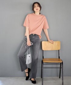 ANY 【洗濯機可/ウエストゴム/ストレッチ】ストレートデニムパンツ