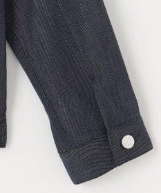 J.PRESS LADIES 【洗える】セルロースシャンブレー ノーカラー デニム ジャケット