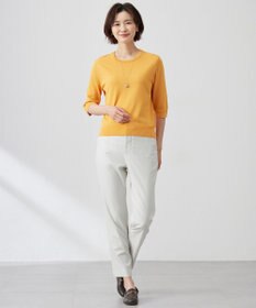 J.PRESS LADIES 【洗える】BASIC HT COTTON クールネック プルオーバー