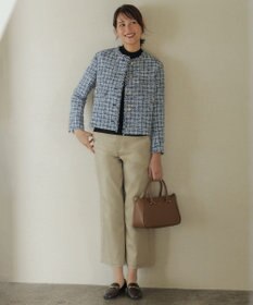 J.PRESS LADIES L 【WEB限定カラーあり】ハイパワーデニムツイル ワイドパンツ