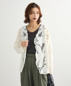 Green Parks ・ＥＬＥＮＣＡＲＥ　ＤＵＥ　レーシーカーディガン