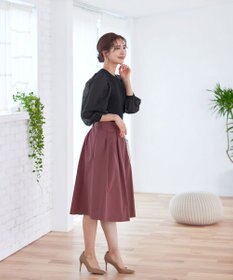 Tiaclasse フラップポケットタックフレアスカート