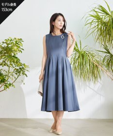 Tiaclasse 【洗える】タックフレアワンピース