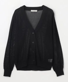 ANY L メッシュＶネックニットカーディガン