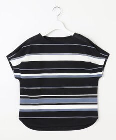 J.PRESS LADIES パネルボーダー フレンチスリーブ カットソー