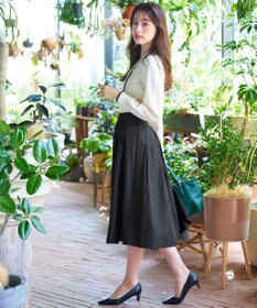 Tiaclasse フラップポケットタックフレアスカート