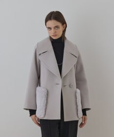 GRACE CONTINENTAL ファーポケットピーコート